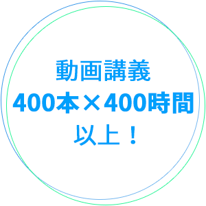 動画講義400本×400時間以上!